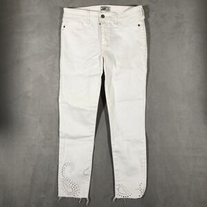 Abercrombie & Fitch Jeans Womens 28 White Harper Low Rise Ankle